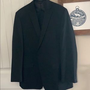 Black pin stripe suit